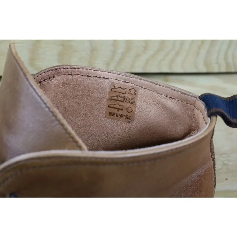 New Rodd & Gunn Boots Mens 8 Brown Leather Pebbly Hill Chukka Ankle Portugal